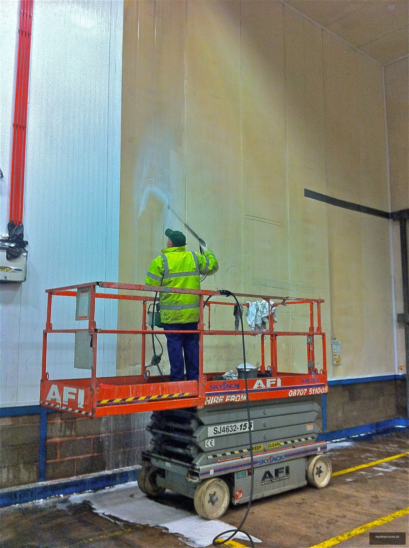 Warehouse deep cleaning in progress